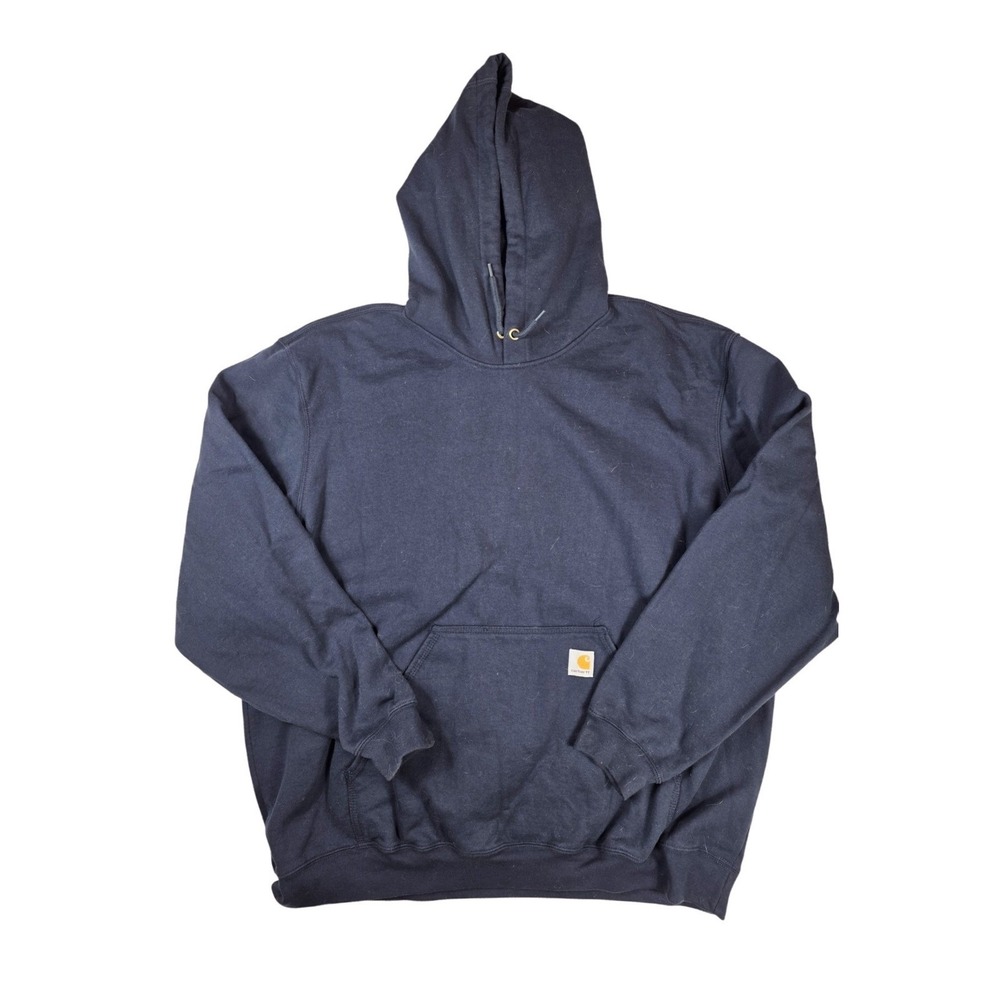 Carhartt Navy Marquette Loose Fit Midweight Workwear Hoodie Men's Size 2XL